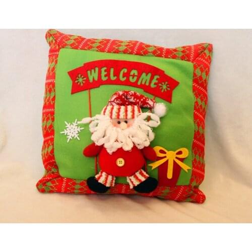 Cute Christmas Pillows Decorative Santa Claus Pattern Cushion for Home Sofa Bed Seat Cushion Xmas Ornament New Year Gifts