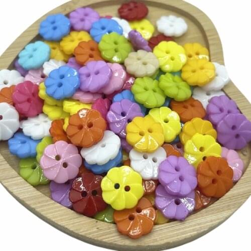 Plastic button DIY Appliques/sewing 2 holes Lots mix Upick 13mm