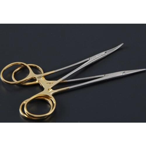 Suzhou hemostatic forceps high-quality plastic cosmetic equipment double eyelid tools vascular forceps ultra-fine gold handle he