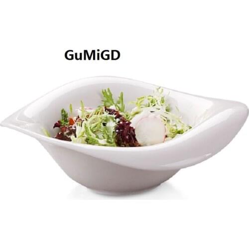 French pure white ceramic salad bowl snack dessert bowl creative cold dish bowl soup bowl French soup bowl