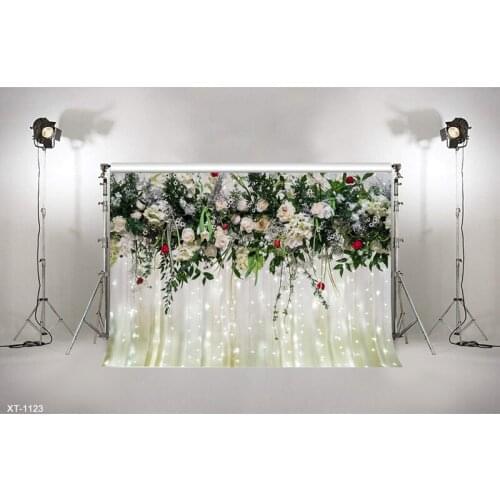 3D Blooming White Flowers Wall Backdrop For Bridal Shower Wedding Background Portraits Vinyl Photocall Floral Wedding Backdrops