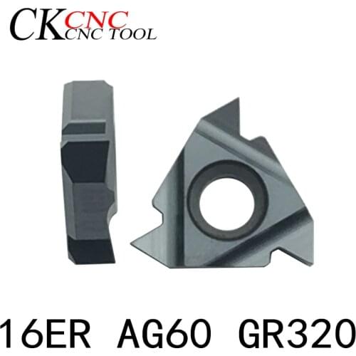 10pcs 16IR AG60 GR320 High quality Carbide threaded insert Hard Alloy insert carbide cutting tool CNC tool