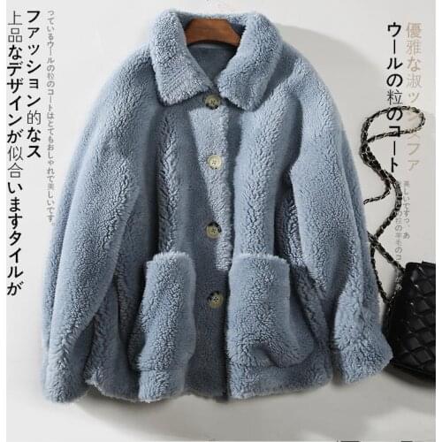 Women 2021 Autumn Winter Elegant Faux Fur Jackets Female Fashion Single-breasted Coats Warm Soft Ladies Overcoats Outwear C369