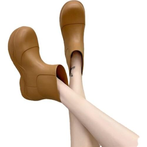 Ladies Rain Boots 2021 New Fashion Short Tube Rain Boots Eva Non-slip Wear-resistant Colorful Waterproof Fashion