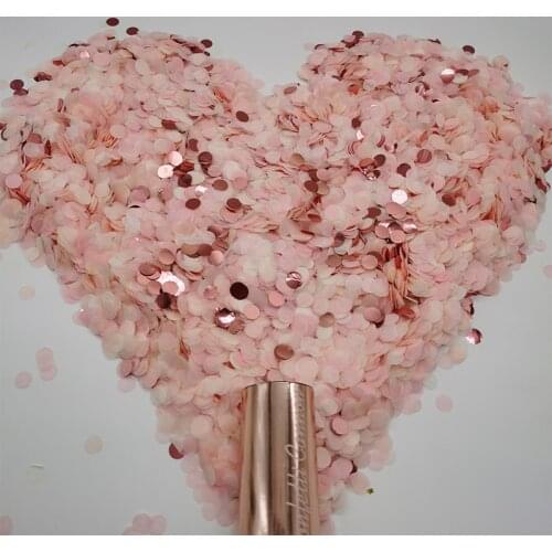 1PC New Colorful Metallic Rose Gold Confetti Party Popper Cannons Handheld Fireworks Gender Reveal Birthday Party Celebration