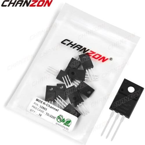 10pcs 12N65 TO-220F N-Channel Mosfet Bipolar Junction Transistor BJT SIC Mos Fets Triode Tube 12A 650V Integrated Circuits