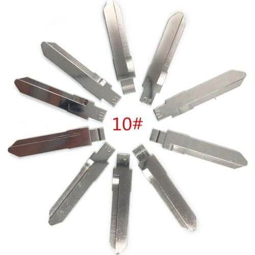 10pcs/lot Type 10# Metal Blank Uncut Flip KEYDIY/VVDI/JMD Remote Key Blade