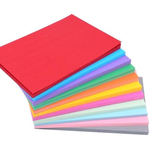 50 sheets/pack A4 Color Paper Children Kids DIY Material Paniting Paper Greeting Cards Supplies