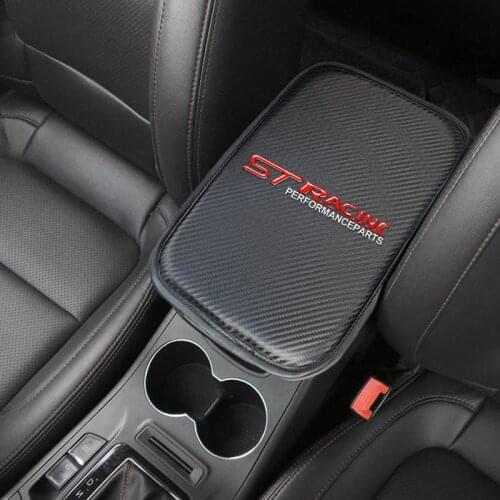 Car styling Car Armrest Soft Leather Central Console Box Pad Cover for Ford focus 2 focus 3 Fiesta EcoSport ESCORT accessories