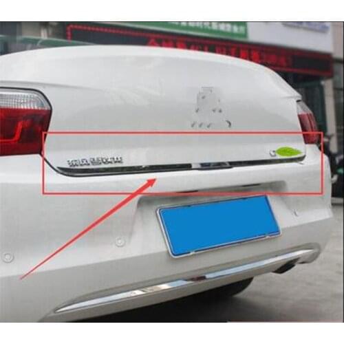 Auto parts stainless steel Trunk trunk luggage trim Car styling fit for 2014-2017 Citroen Elysee C-Elysee 1PCS
