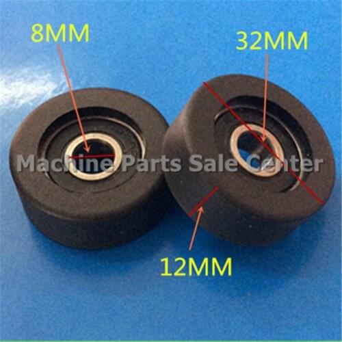 SWMAKER Free shipping F type idler pulley ball bearings 8*32*12 mm bearing 626 POM flat slide wheel Good Quality