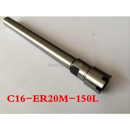 C16-ER20M-150L Collet Chuck Holder Extension Straight Shank 150mm for ER20 Collet with ER20 MType Nut