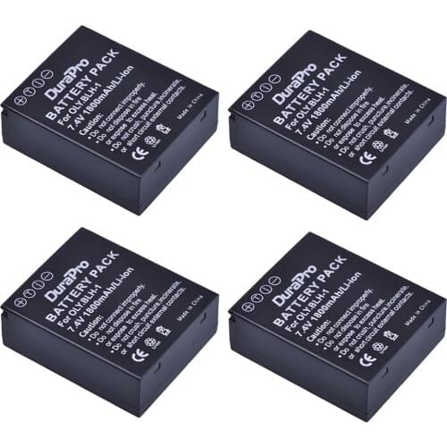 Durapro 4pc 1800mAH BLH-1 BLH1 BLH 1 Replacement Li-ion Battery for Olympus E-M1 Mark II EM1-2 EM1 Mark Camera Bateria