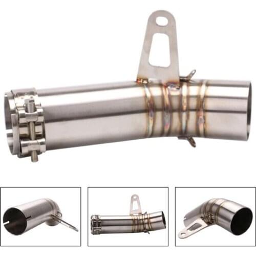 Motorcycle Exhaust Muffler Middle Link Pipe 60mm Slip-On for S1000RR S1000 RR 2010-2016
