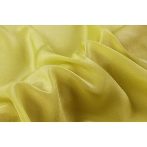 Howmay 100% pure silk fabric crepe de chine 12m/m 45" 114cm lemon yellow 28# for womens dress tank or camisole