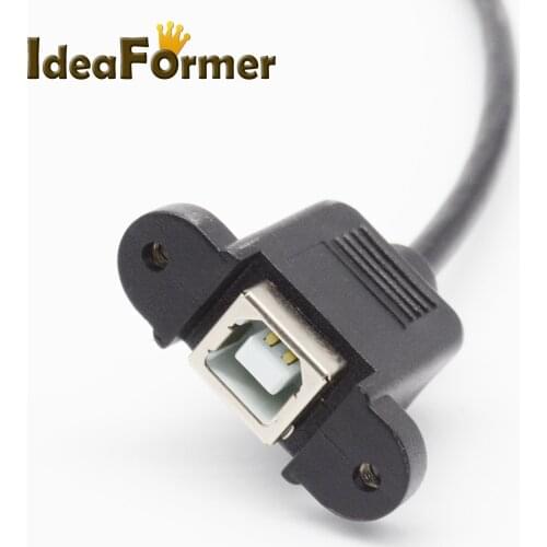 USB 2.0 Type B Male to Female M/F EXTENSION Data Cable Panel Mount For Printer or 3D Printer Cable 30CM/100CMwith Screw hole