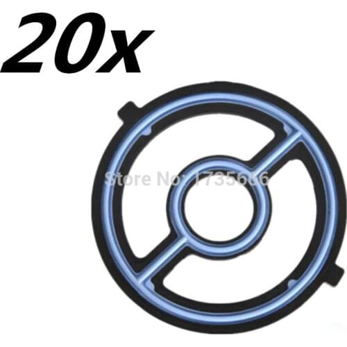 Set of 20 pcs Oil Cooler Adapter Gasket Seal for For Mazda 3 5 6 CX-7 Oil Cooler 1S7Z6A642AAA LF02-14-700