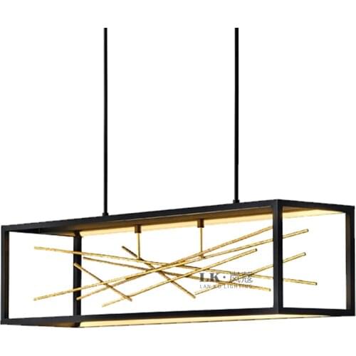 Postmodern Nordic retro creative copper restaurant bar table lamp, clothing store bar decoration chandelier