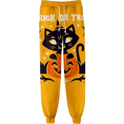 WAWNI Halloween 3D Print Leggings Sweatpants Casual Pants Harajuku Polyester Hip Hop Streetwear Trousers Popular Fashion Pumpkin