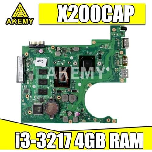 X200CA Motherboard i3-3217CPU 4GB RAM For ASUS X200C X200CA X200CAP Laptop Motherboard X200CA Mainboard REV 2.0 Test OK