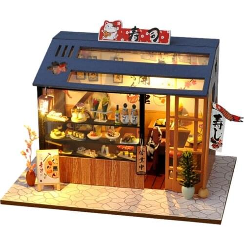 DIY Dollhouse Miniature Model With Furniture Puzzle House Dollhouse Furniture Miniature Doll House Toys Kids Gifts