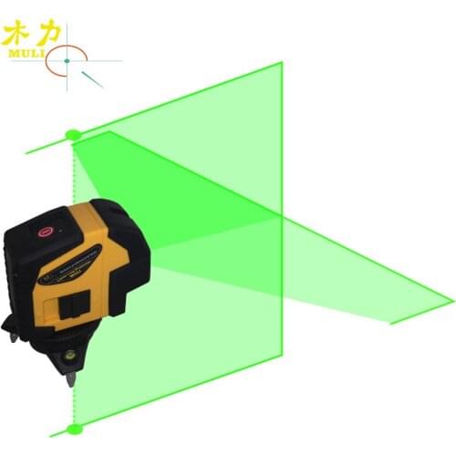 Muli Mini 2 Lines 2 Point Cross Lines Laser Level Green Beam Self-Leveling Laser Level With Wall Bracket Base Or With Small Base
