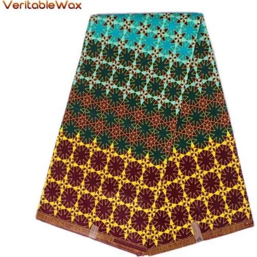 Fashion Ankara African Printed Wax Fabric 100% Cotton High Real Wax Pagne For long Dress Sewing Crafts Loincloth Tissu 24FS1072