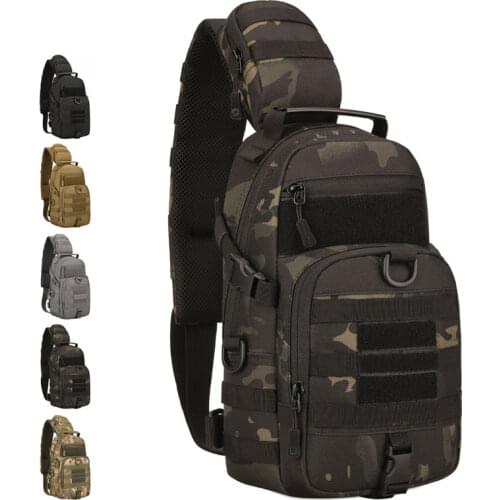 New Tactical Shoulder Bag Army Military Molle Sling Backpack Mens Multicam Fishing Camping Travel Hiking Crossbody Camo Bag