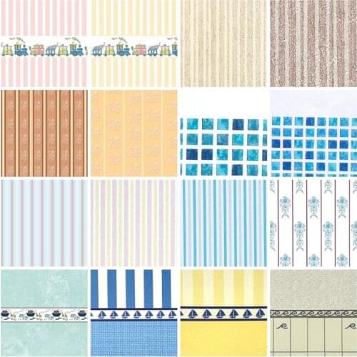 1:12 DIY Doll House 50X35CM Kitchen Dining Room Bathroom Living Room Floor Wallpaper for Dollhouse Decoration Accessories