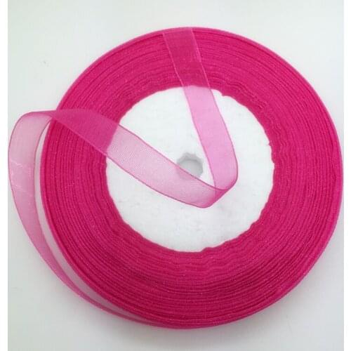 Wholesale 50 Yards 3/8" 10mm Rose Organza Ribbon Bow Wedding Decoration Lace Crafts