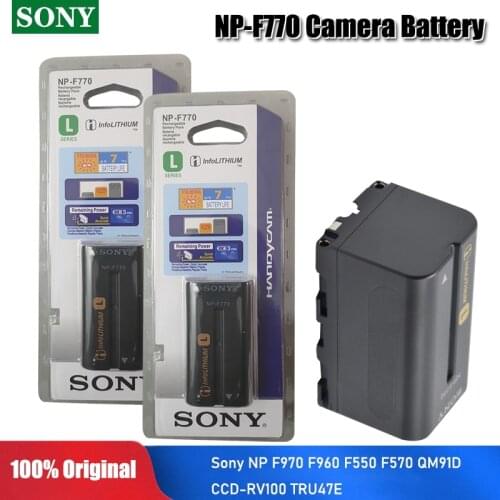 Sony Original 7.2v NP-F770 NP F770 NPF770 4400mah Lithium Rechargeable Battery F750 CCD-TRV58 TRV110K TRV26E Z1 V1J Camera Cells