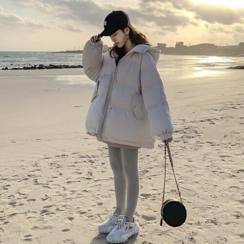 Timis Li Oversize Winter Puffer Jacket For Women Outerwear Womens Parkas Fur Hooded Cotton Padded Female Coat Warm Outwear