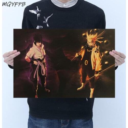 Anime Kraft Paper Poster Home Room Decoration wall art Painting Core 50.5x35cm