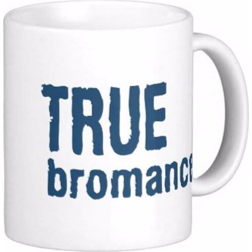 True Bromance Blue White Coffee Mugs Tea Mug Customize Gift By LVSURE Ceramic Mug Travel Coffee Mugs