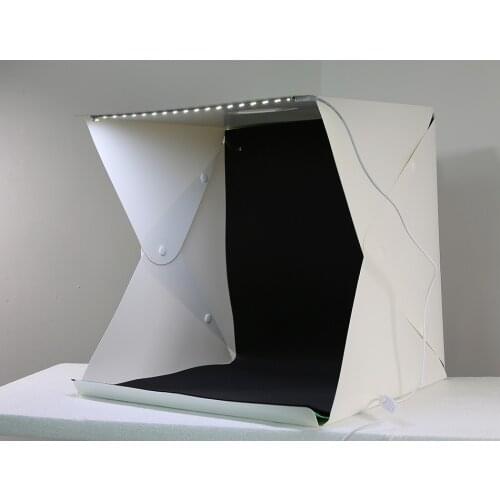 30CM Medium Size Folding Lightbox Photography Photo Studio Softbox LED Light Soft Box Photo Background Kit Light box Button Type
