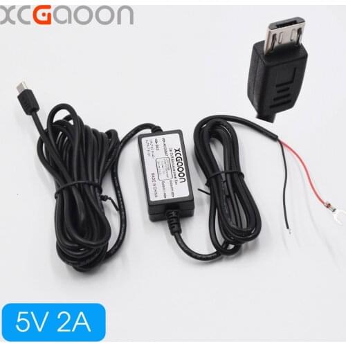 XCGaoon 10 piece Car DC Converter Module 12V 24V To 5V 2A with Straight micro USB Cable Low Voltage Protection Cable Length 3.5m