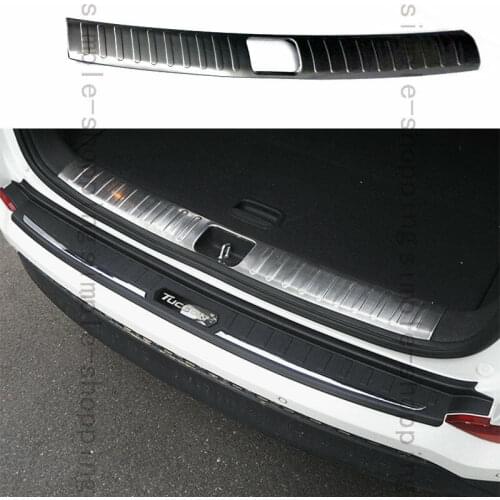 For Hyundai Tucson 2016-2017 Steel Inner Rear Bumper Protector Boot Sill Plate Cover 1pcs