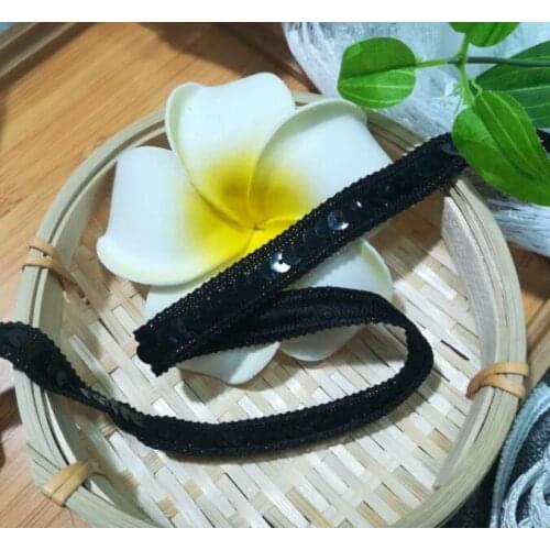 1M New White Black Lace Fabric Guipure Sequins Lace Trim Curtain Applique Collar Sequin Lace Ribbon Sewing Clothing Crafts K42