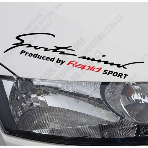 2 Pieces Customization Sports mind Car Covers Car Stickers Decal Car-Styling For auto skoda rapid car accessories