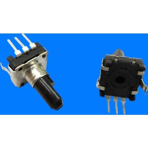 2PCS EC12 360 Degree Rotary Encoder E12 Audio Encoder Coding 3Pin Handle Long 15MM No switch