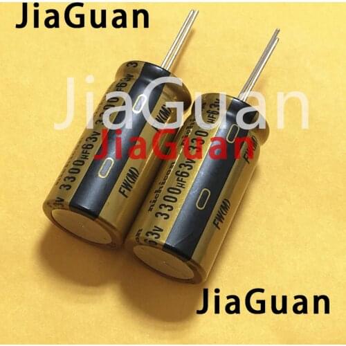 2pcs NEW NICHICON FW 3300UF 63V 20X40MM audio 3300uF/63V Electrolytic Capacitor 63V3300uF filter amplifier 63V 3300uF