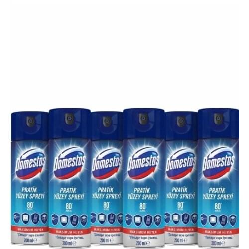 200ml * 6'lı Advantageous package Domestos Surface Cleaner Spray