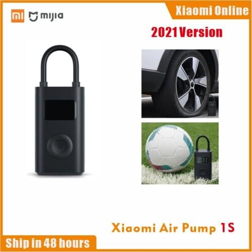 2021 Xiaomi Mijia Inflator 1S Digital Tire Pressure Portable Electric Pump with Storage Bag for Bike Motorcycle Football Newest