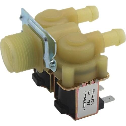 3/4" Normally Closed Water Electric Solenoid Valve DC 24V Inflow Switch 0.8Mpa one Inflow Two Out