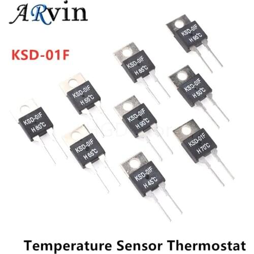 40 50 60 70 80 90 100 DegC NC Normally Closed NO Normally Open 1.5A Thermal Switch Temperature Sensor Thermostat KSD-01F JUC-31F