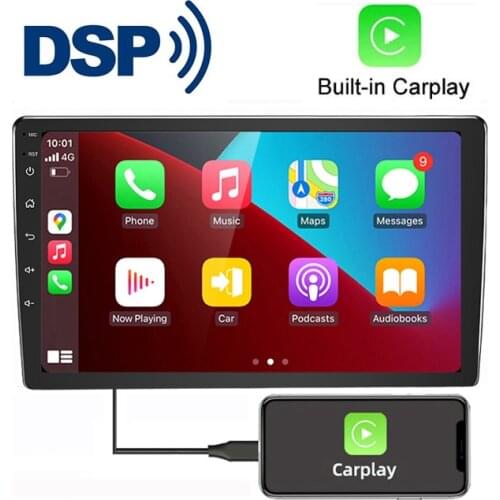1DIN car radio 9inch 10-inch touch screen 1din multimedia video player Bluetooth USB audio system, for Apple Carplay Auto DSP