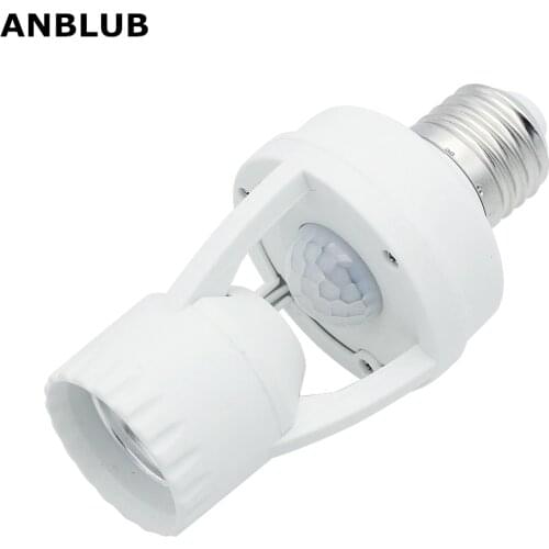 ANBLUB E27 Socket PIR Motion Sensor Lamp Holder Light Control Infrared Sensor Lamp Base Fitting 220V For LED Light Bulb Lighting