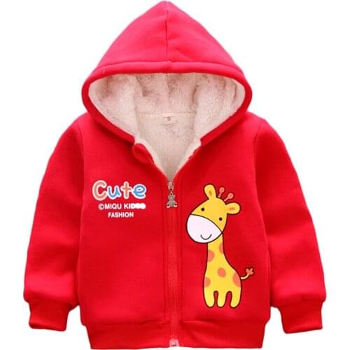 Childrens Autumn Winter Hooded Jacket For Boys Outerwear Baby Girls Cartoon Cotton Coat Child Clothes Toddler Kids Clothing