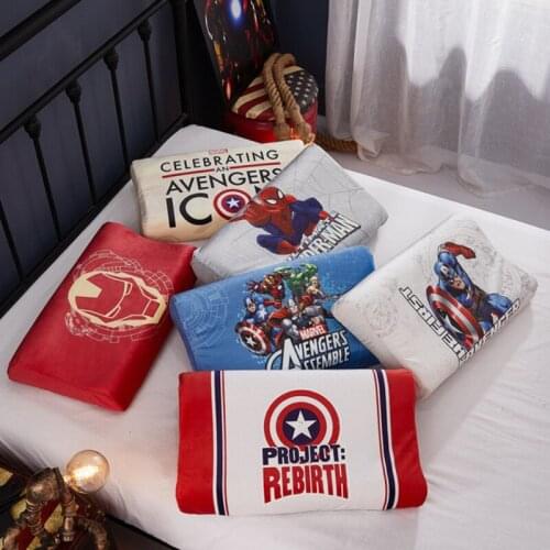 Disney Thailand Latex Pillow Skin Friendly Softness Ventilation Childrens Latex Pillow Cartoon Marvel Childrens Neck Pillow