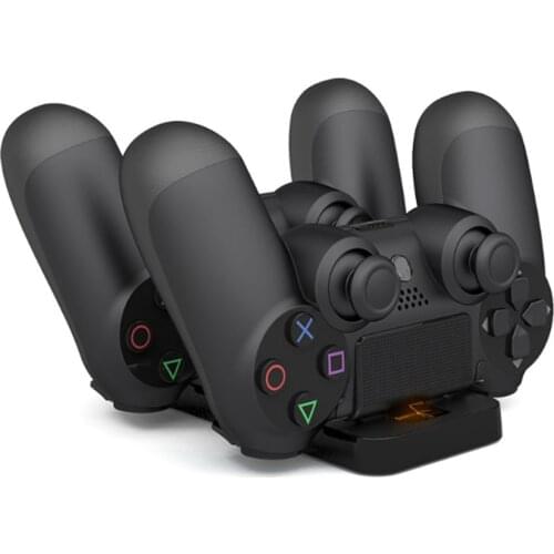 USB Port Dual Charging For PS4 Controller Dock Station Stand Holder for Playstation 4 Double Wireless Gamepad